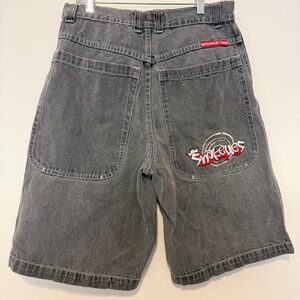 VINTAGE Snake Eyes Y2K Baggy Jorts - Washed black - 23” Leg Opening - Size 32